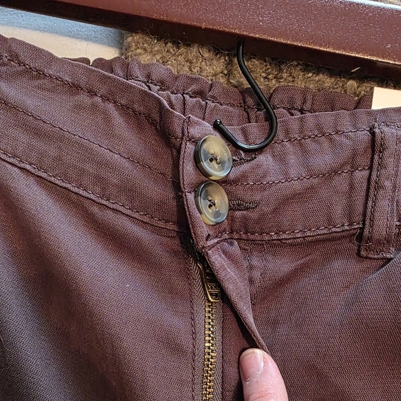 Maurices New Brown Weekender Wide Leg Crop Size Small - Picture 3 of 12